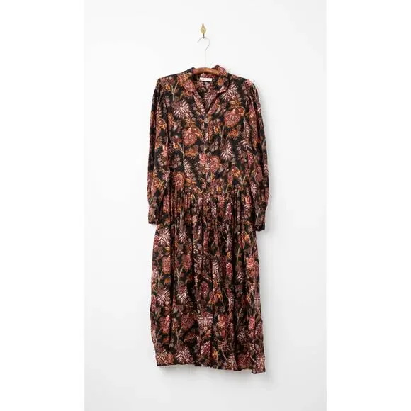 Ulla Johnson Celia Pleated Paisley-print Midi Dress Size 12